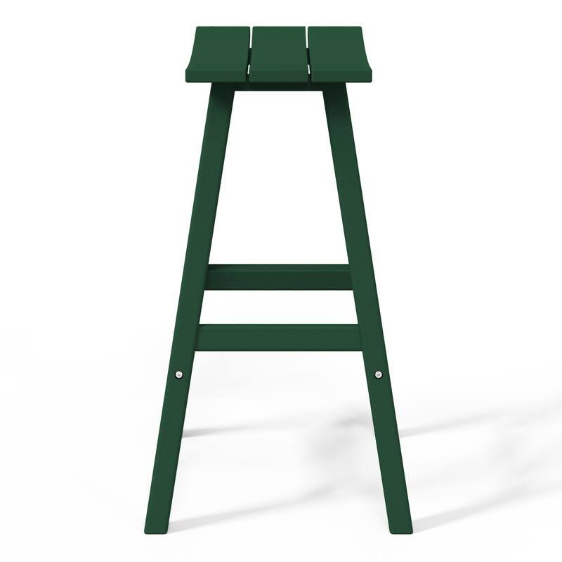 Laguna Hdpe All Weather Outdoor Patio 29" Saddle Seat Bar Stool (Set Of 3)