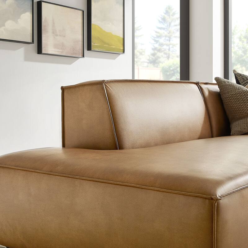 Restore 2-Piece Vegan Leather Modular Loveseat