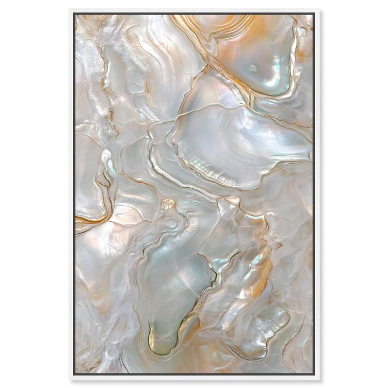 Fluid Preciousness IV Canvas by Art Remedy - White - 16" x 24"