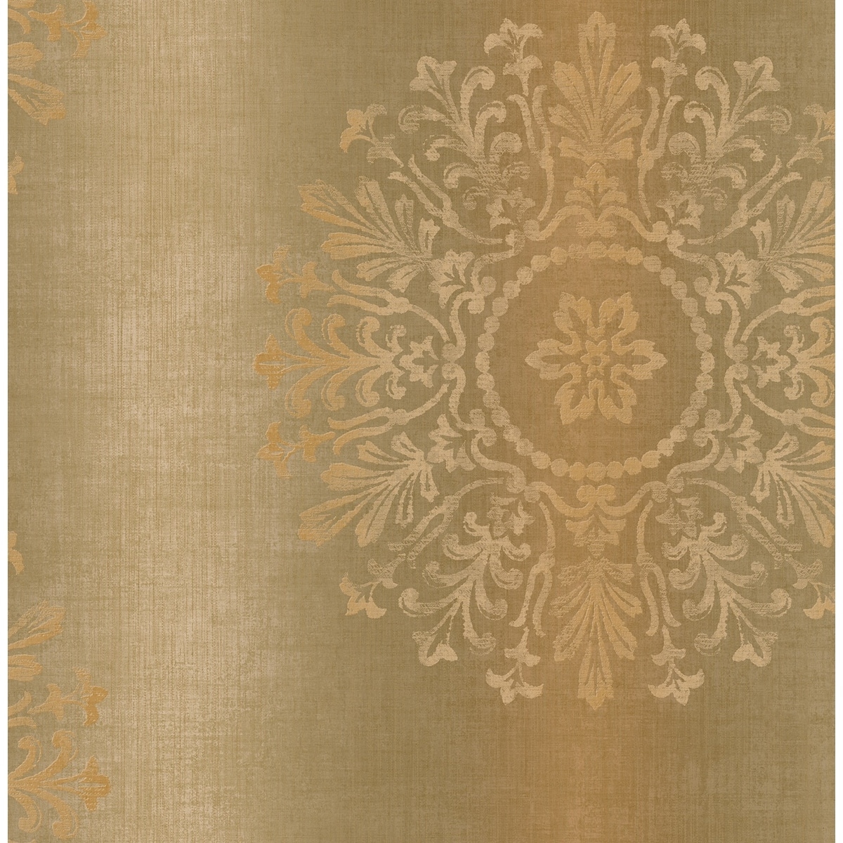 Seabrook Designs Huguette Medallion Unpasted Wallpaper