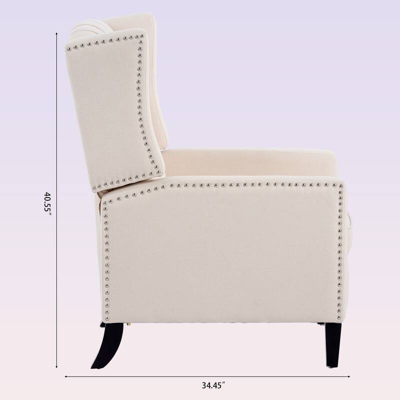 Modern Manual Wing Chair Recliner For Living Room