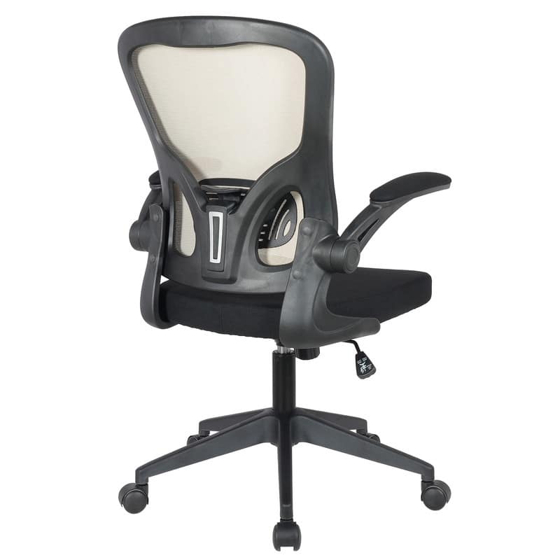 Newton Modern Mid-Back Mesh Office Chair with Flip-Up Arms, Adjustable Height, Tilt Lock, Swivel Wheels Desk Chair