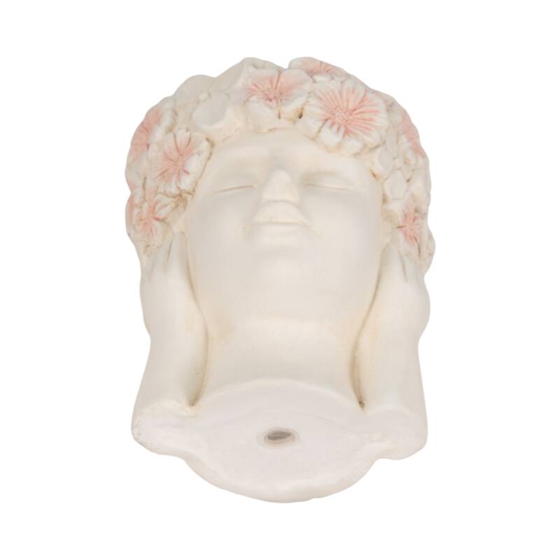 Unique Bust Style Resin Planter or Flower Pot with Crown Detail