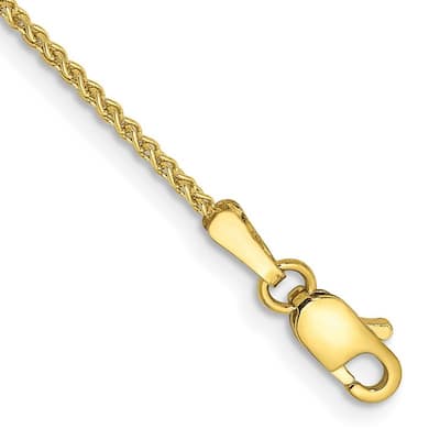 Curata 10k Yellow Gold 1.25mm Solid Polished Spiga Chain Bracelet 7 Inch