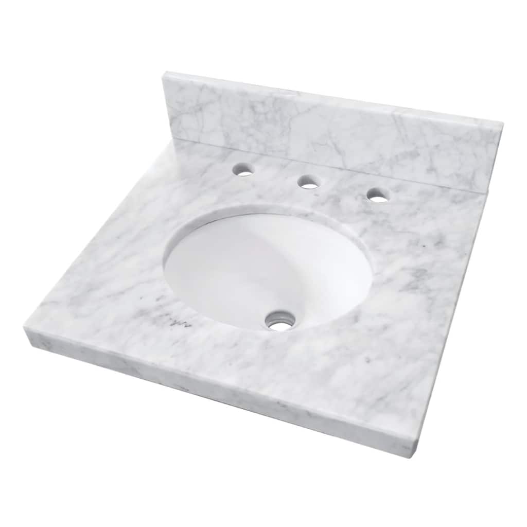 Kingston Brass KVPB1917M38 Edwardian 19" Rectangular Brass, Marble