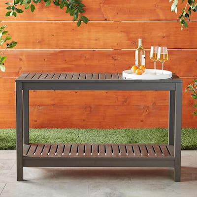Cambridge Casual Lincoln Outdoor Console Table - Dark Gray