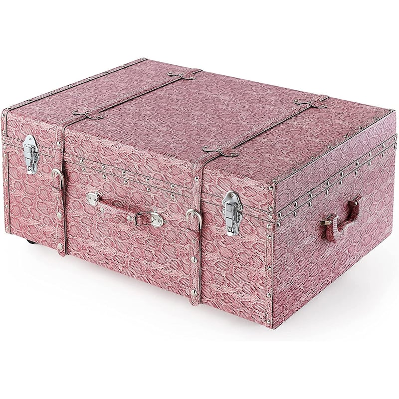 Texture® Brand Trunk - Faux Snakeskin by DormCo - 29"L x 20"W x 14"H