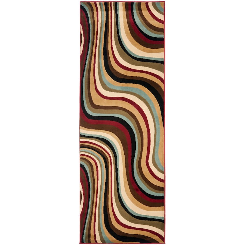 SAFAVIEH Porcello Hamdiye Modern Rug - 2'4" x 6'7" Runner - Blue/Multi - Runner