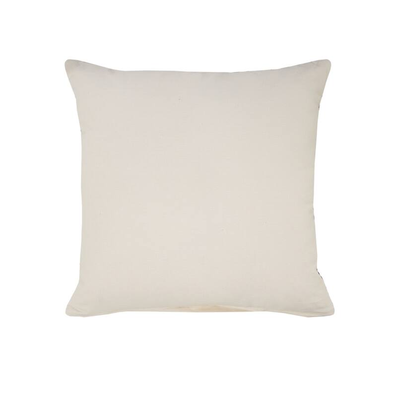 HomeRoots 24" X 24" Gray And White 100% Cotton Geometric Zippered Pillow