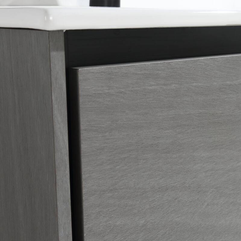 24"/30"/32"/36" Floating Bathroom Vanity Set with Ceramic Sink
