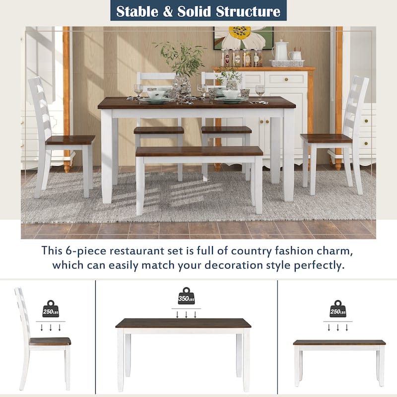 Modern 6-Piece Dining Room Table Set