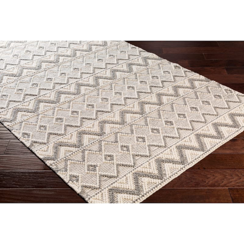 Livabliss Pirlo Handmade Geometric Boho Farmhouse Wool Area Rug