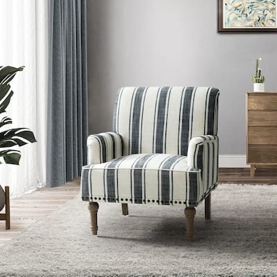 Pesaro Upholstered Nailhead Trim Accent Armchair with Comfortable Seat Cushion