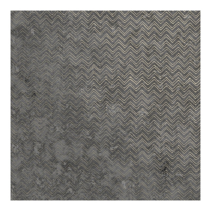 Brewster Luna Charcoal Distressed Chevron Wallpaper - 27.5 x 396 x 0.025