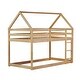 preview thumbnail 23 of 25, Rubber Wood Twin Size Floor Bunk Bed with Ladder, Low Height Design