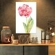 preview thumbnail 10 of 8, Designart "Single Pink Tulip on White Background" Flower Artwork on Canvas 16 in. wide x 32 in. high