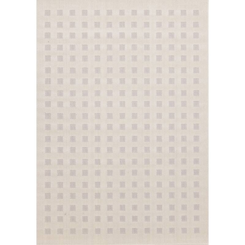 Oslo Collection - Carved Small Squares Checkered Area Rug