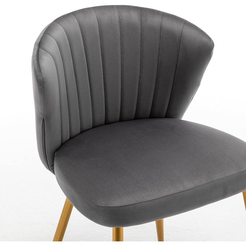 Modern Velvet Accent Chair with Channel-Tufted Design Comfortable and Trendy Armless Seat