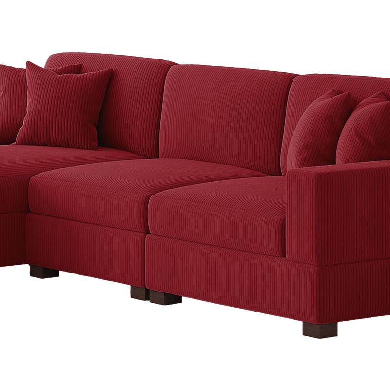 Oversized L-shaped Modular Sectional Sofa with Chaise Lounge