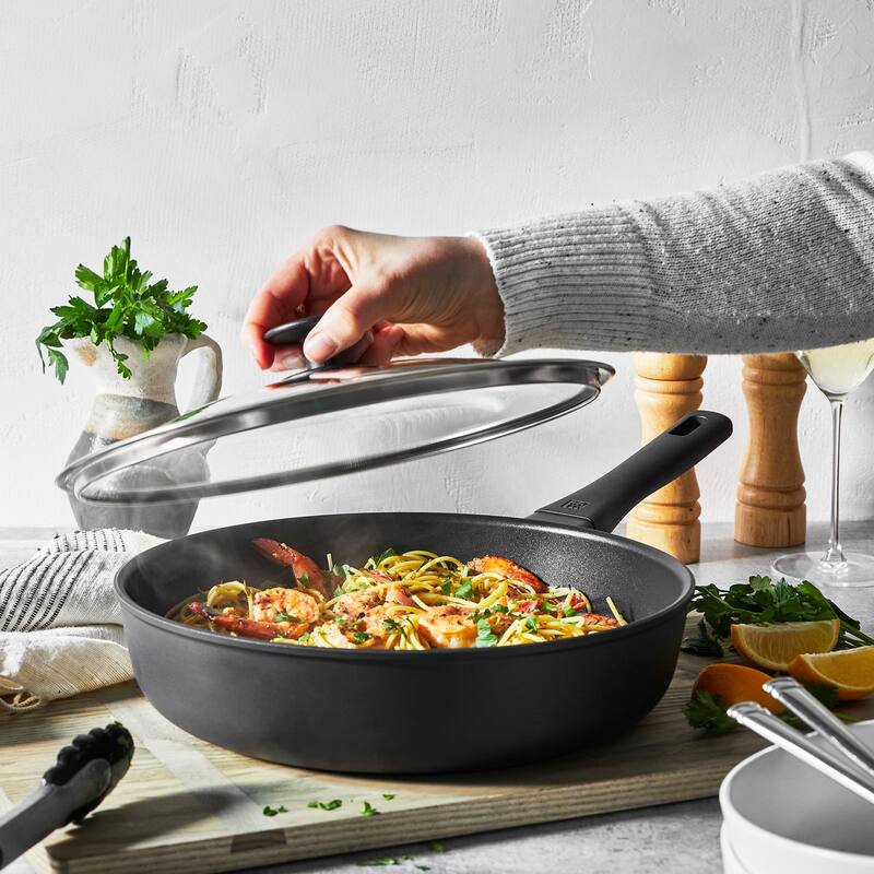 ZWILLING Madura Plus Forged 4-qt Aluminum Nonstick Saute Pan with Lid - Black