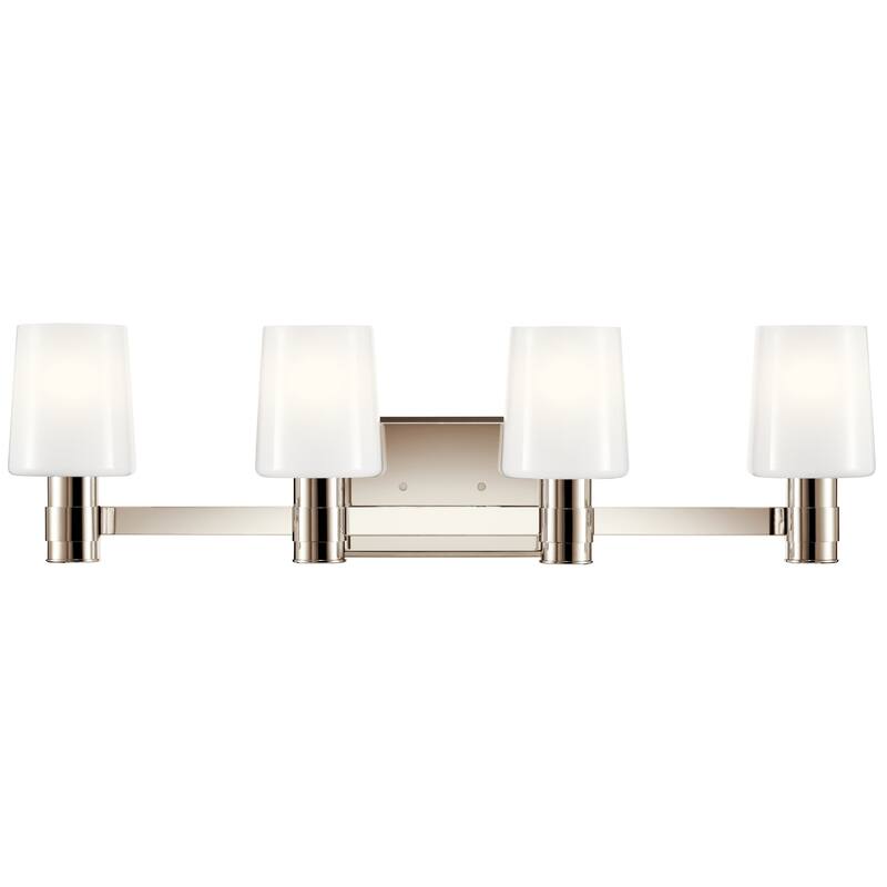 Adani 30 in. 4-Light Bathroom Vanity Light with Opal Glass