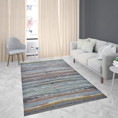 Fabstyles Premium Cotton Handmade Area Rag Rug Living Room, Hallway