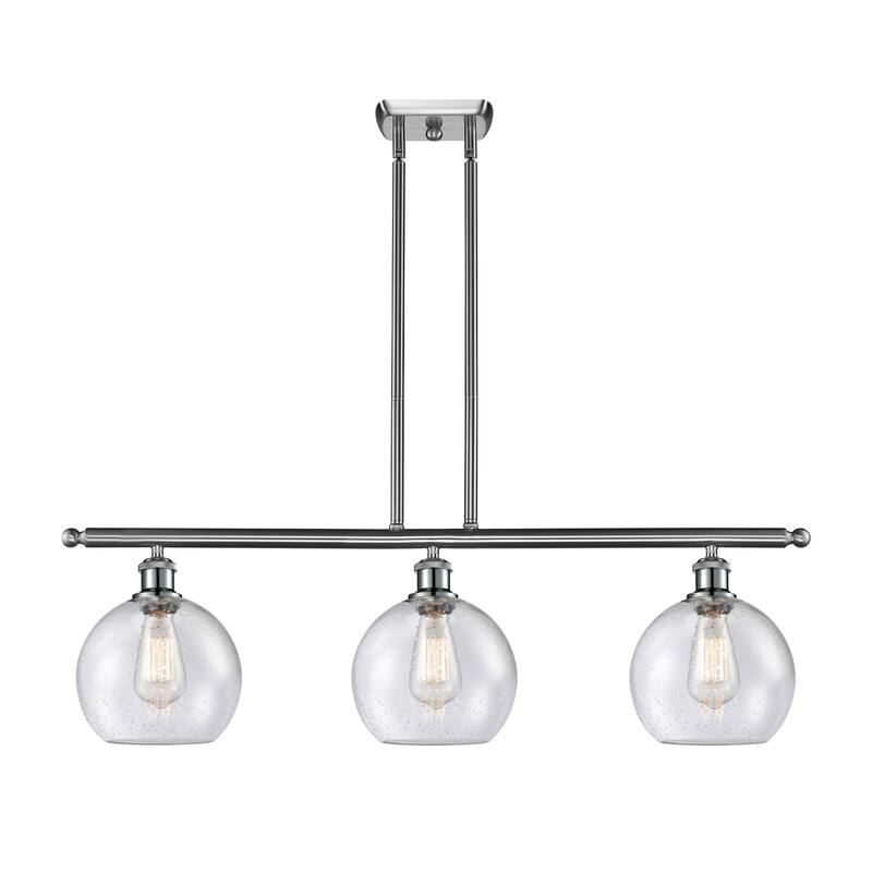 Innovations Lighting 516-3I-11-36 Athens Linear Athens 3 Light 36" - Brushed Satin Nickel / Seedy