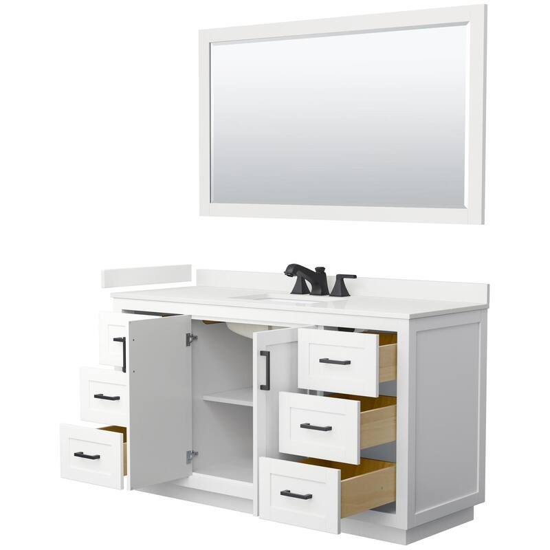 Wyndham Collection WCF292960S-QTZ-US3M58 Miranda 60" Free Standing