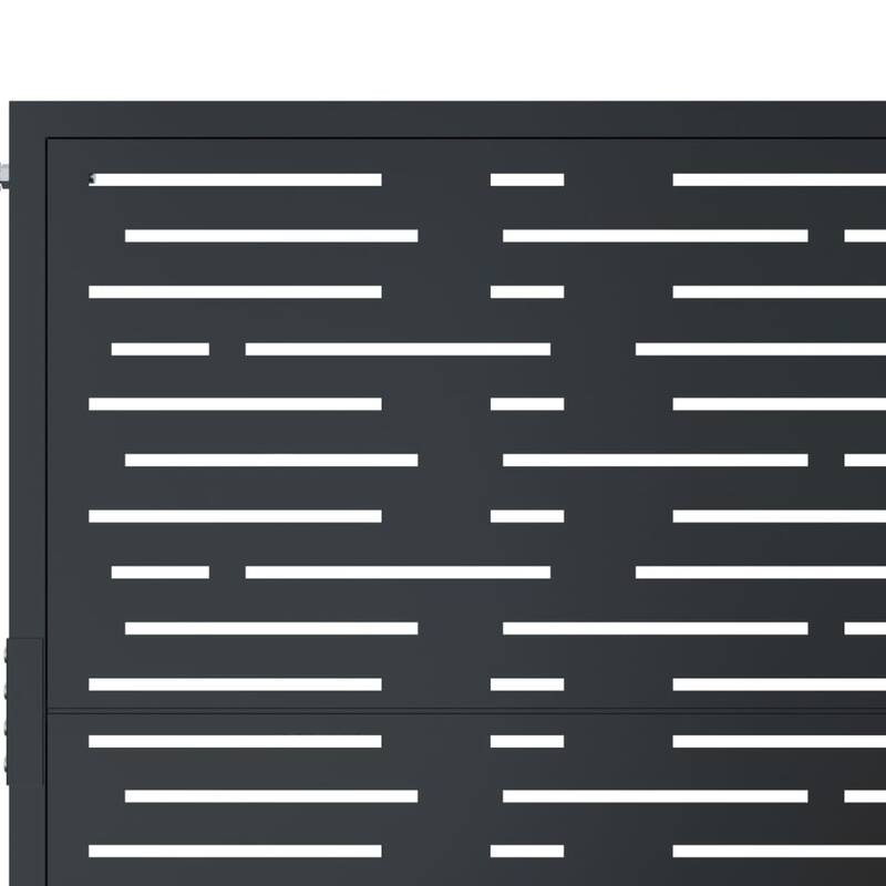 vidaXL Garden Gate Anthracite Steel Square Design
