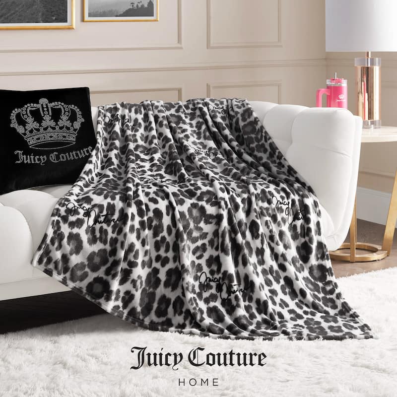 Juicy Couture Regent Leopard 50" x 70" Plush Throw