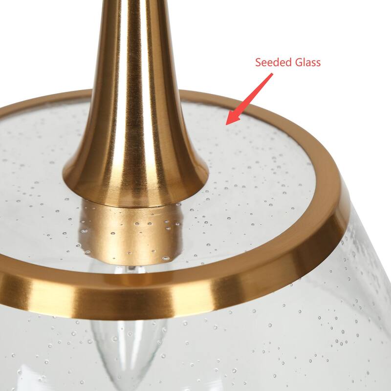 Mola Modern Gold 5-Light Wheel Glass Chandelier Island Lights for Dining Room - D 31.5" x H 11.8"