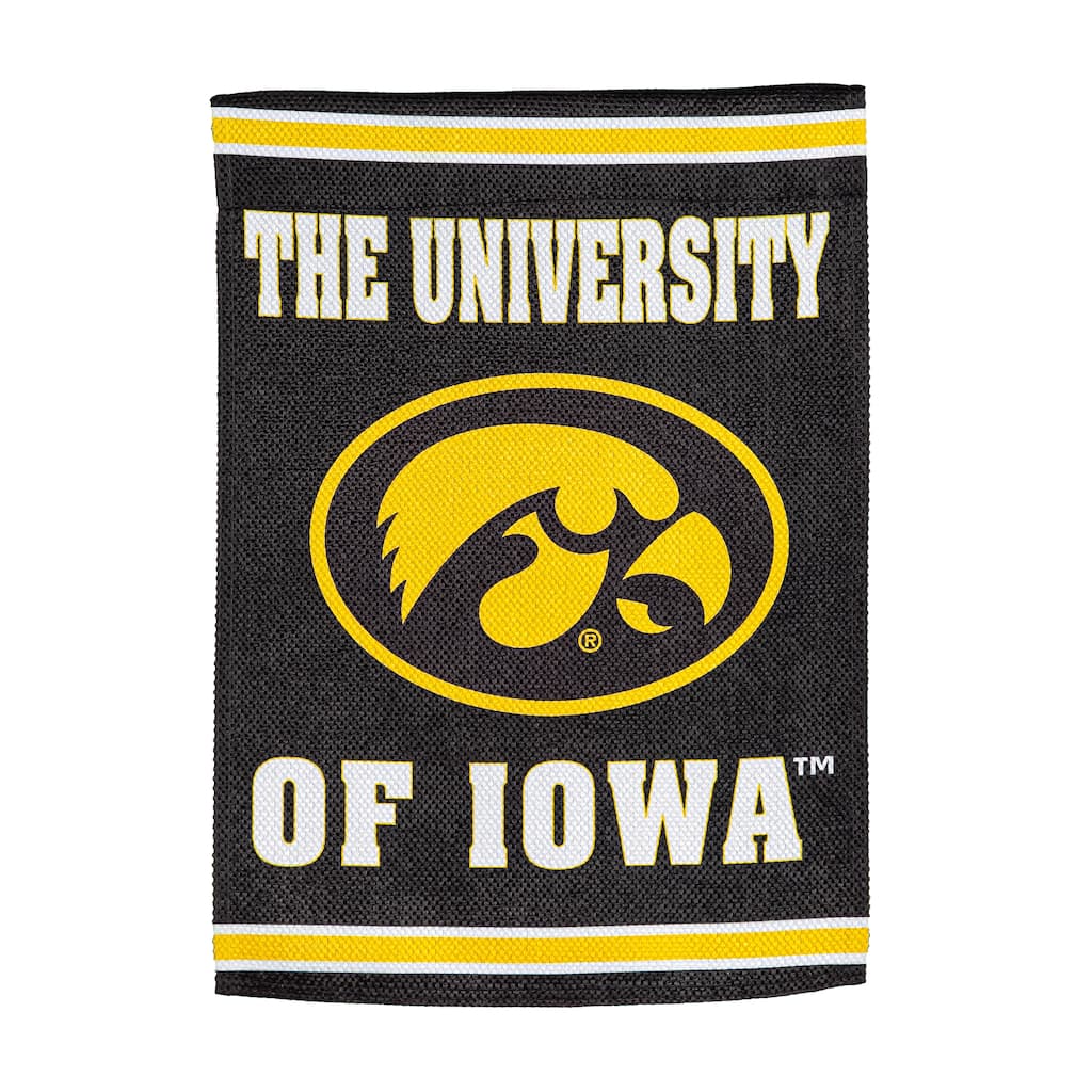 Embossed Suede Flag, House Size, University of Iowa