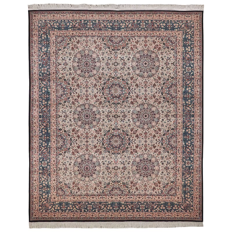 EXQUISITE RUGS ONE-OF-A-KIND Super Fine Isfahan Hand Knotted Beige Rug - 8'x10'