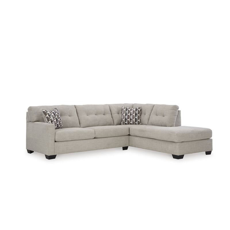 Signature Design by Ashley Mahoney 2-Piece Sleeper Sectional with Chaise - 105"W x 90"D x 37"H