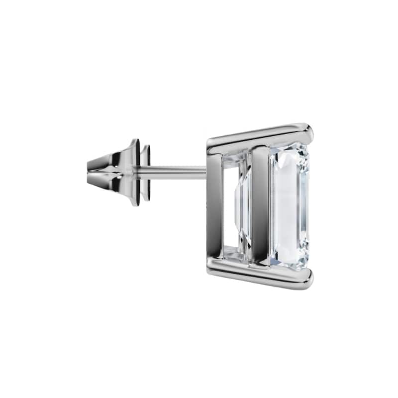 Bliss Diamond 2Ct TW Emerald Cut Diamond Studs Gold Lab Grown