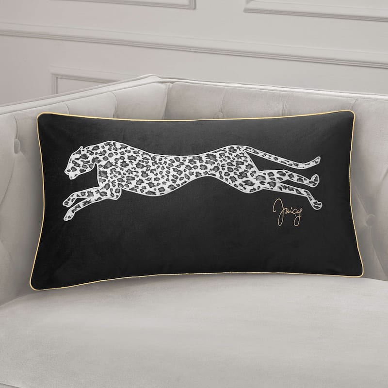 Juicy Couture Velvet Cheetah Pillow 14" x 24"