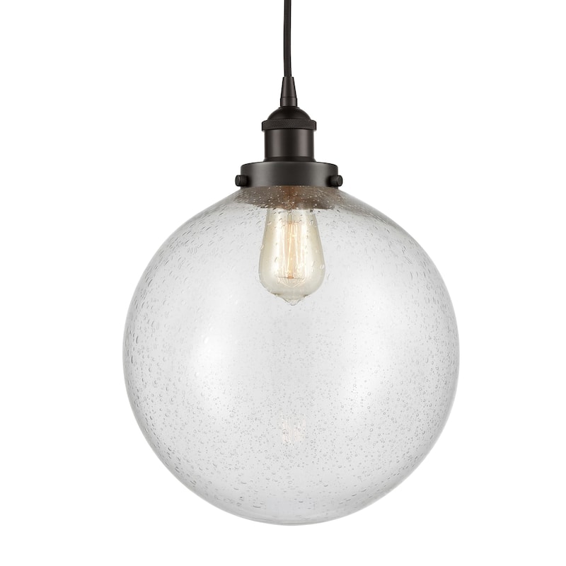 Innovations Lighting 616-1PH-16-12 Beacon Pendant Beacon 12" Wide - Oil Rubbed Bronze / Seedy