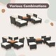 preview thumbnail 9 of 9, Costway 5 PCS Patio Furniture Set with Storage Table Ottomans Soft - See Details