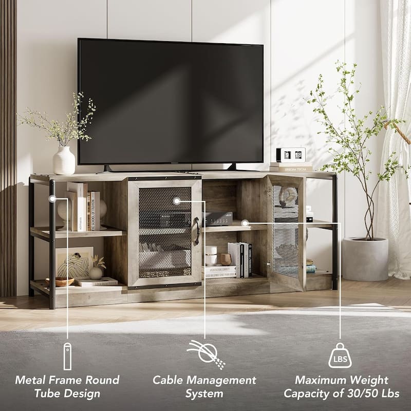 Industrial Entertainment Center TV Stand for for Living Room 65/75 inches TVs - N/A