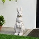 preview thumbnail 17 of 55, Glitzhome MgO Standing Rabbit Bunny Garden Yard Statue Indoor Figurines