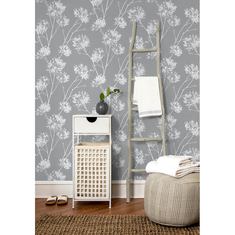 NextWall One O'Clocks Botanical Peel and Stick Removable Wallpaper