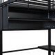 preview thumbnail 23 of 28, Full Size Loft Bed with Desk, LED Shelves, and Storage - Metal Frame with Guardrails and Ladder, Space-Saving Design for Teens