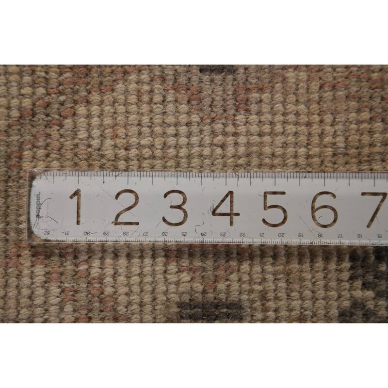 Gray Oushak Indian Runner Rug Hand-Knotted Wool Carpet - 6'0" x 18'0"