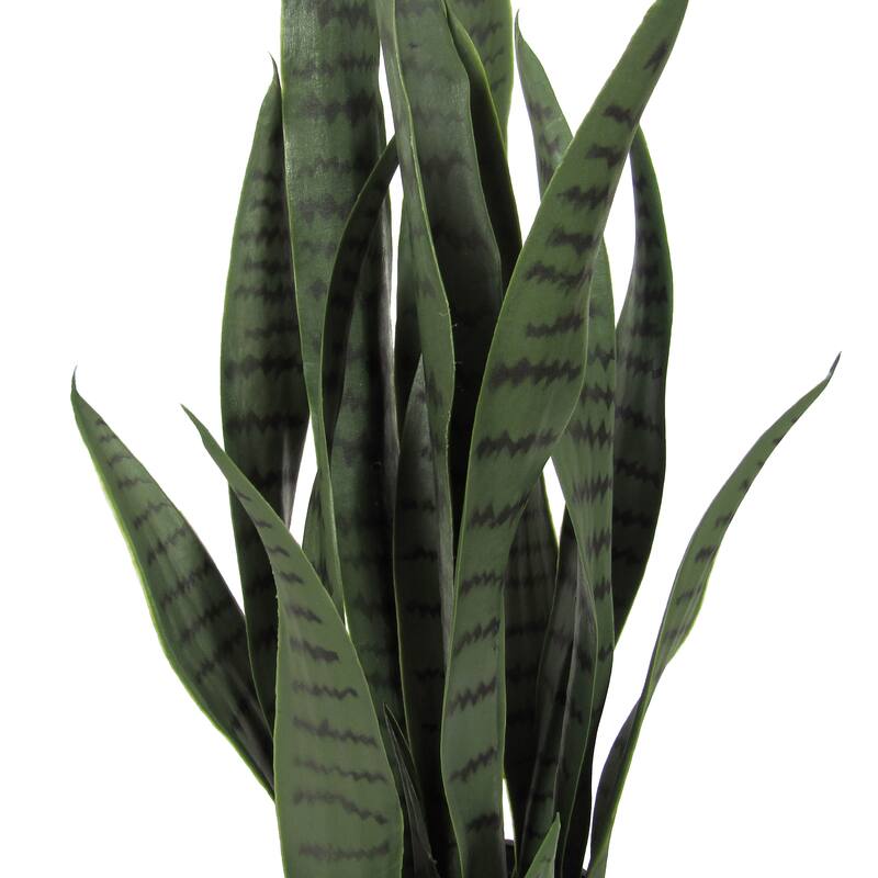 Artificial Sansevieria Snake Plant in Black Pot