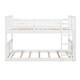 preview thumbnail 15 of 22, Modern Twin Over Twin Bunk Bed Wooden Kids Bed with Ladder and Guardrail for Bedroom,Dorm