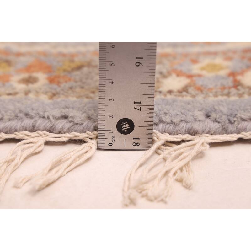 ECARPETGALLERY Hand-knotted Royal Oushak Light Denim Blue Wool Rug - 8'0 x 8'0