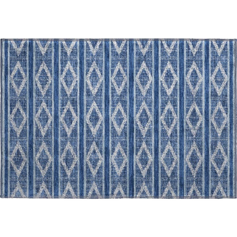 Premium Washable Super Soft Geo Diamonds Mayfield Rug