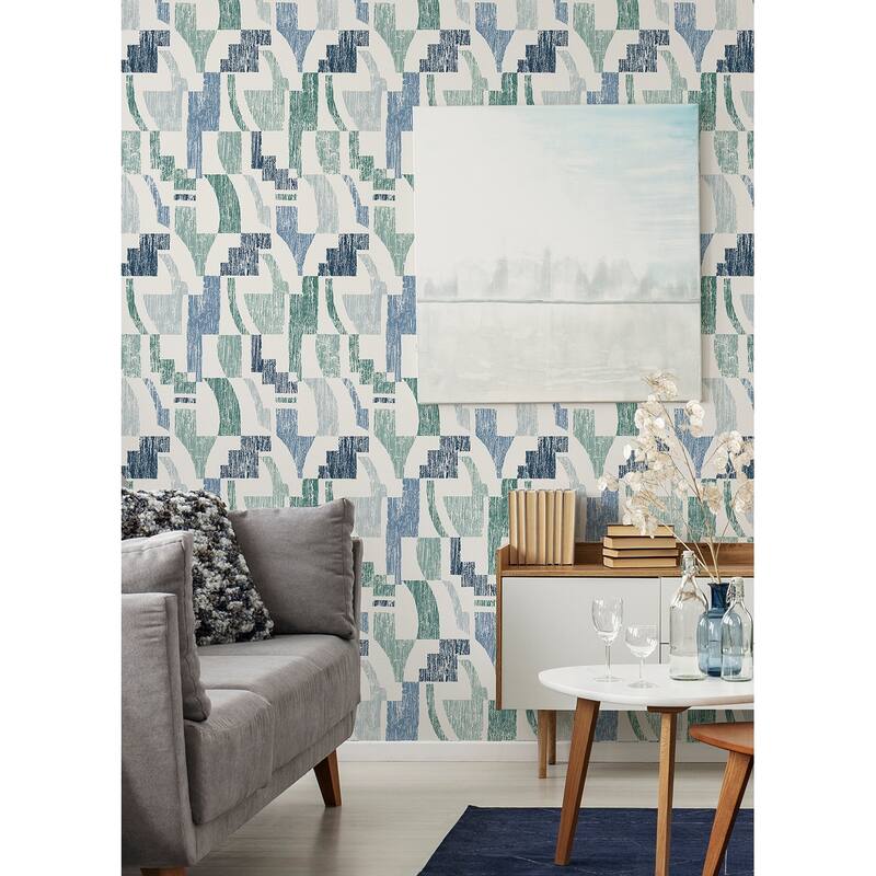 NuWallpaper Cool Multi Lenny Geometric Peel & Stick Wallpaper