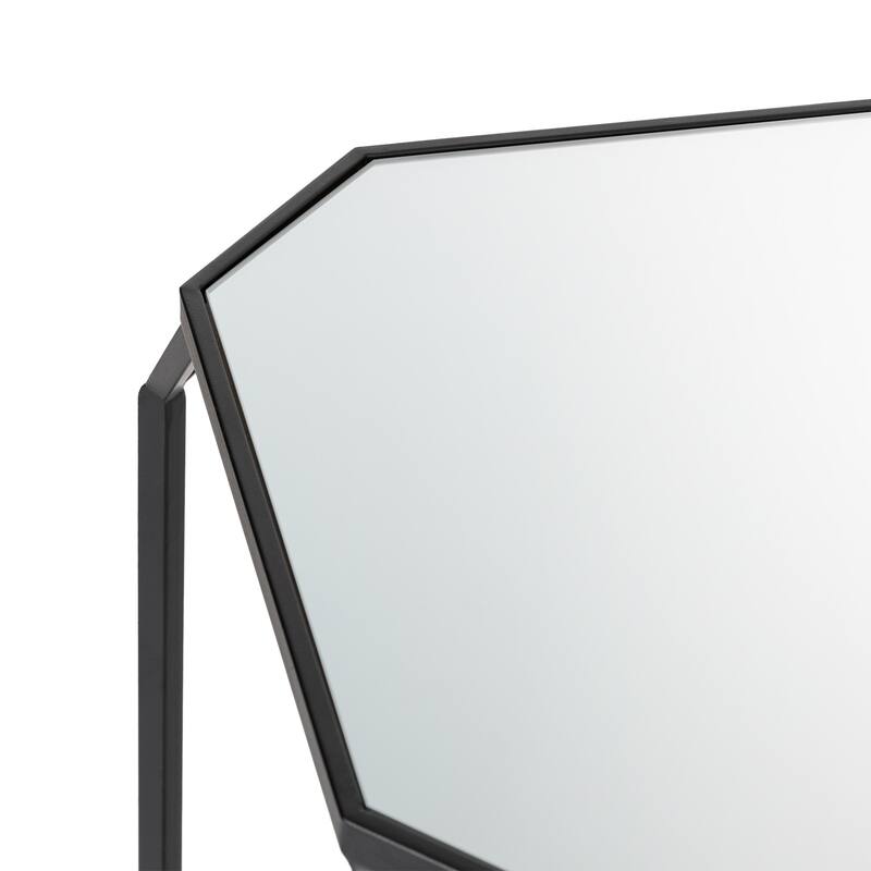 Glitzhome Set of 2 Glam Glass Modern Square/Octagon Gold/Silver Side Table Sofa Table