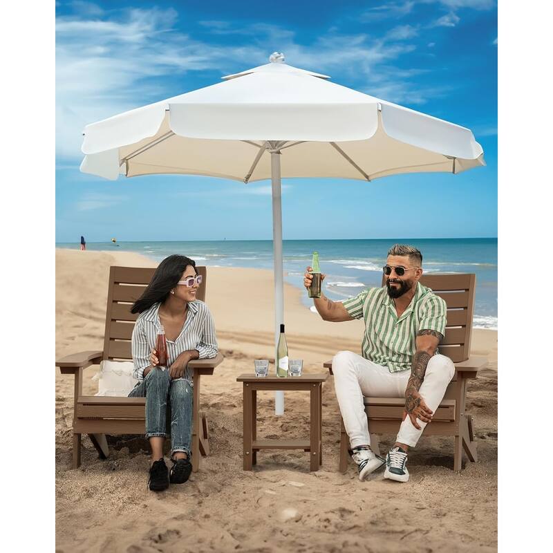 WINSOON HIPS Folding Adirondack Chairs with Arc Back & Cup Holder Set Of 4